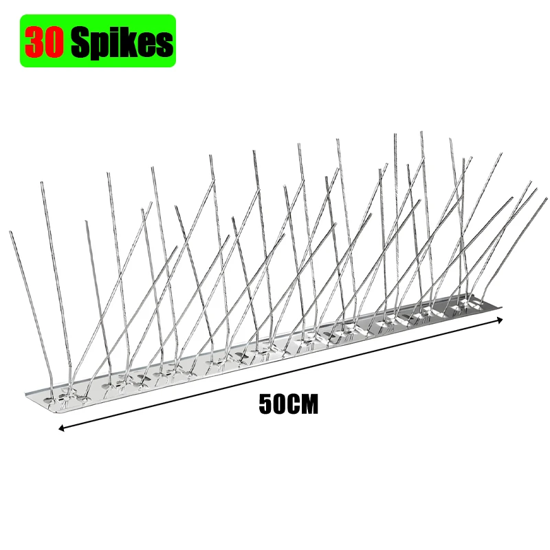 Stainless Steel Anti-Pigeon & Squirrel Deterrent Bird Spikes for Gardens and Balconies