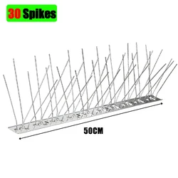 Stainless Steel Anti - Pigeon & Squirrel Deterrent Bird Spikes for Gardens and Balconies (30 Spikes- 5pcs)