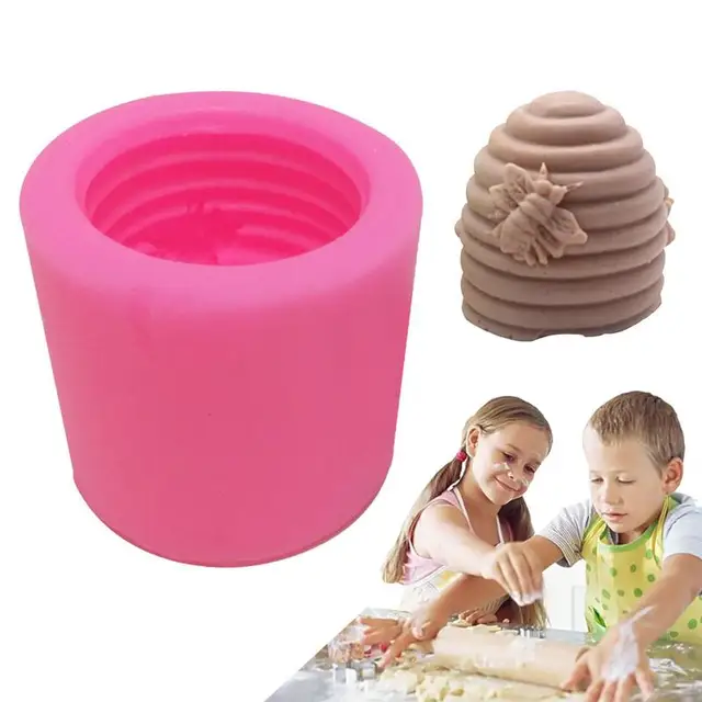 D Szilikon Penész Fűző Textúra Gyertya Szappan Méh Torta Méhsejt Diy Aromaterápiás Gipsz