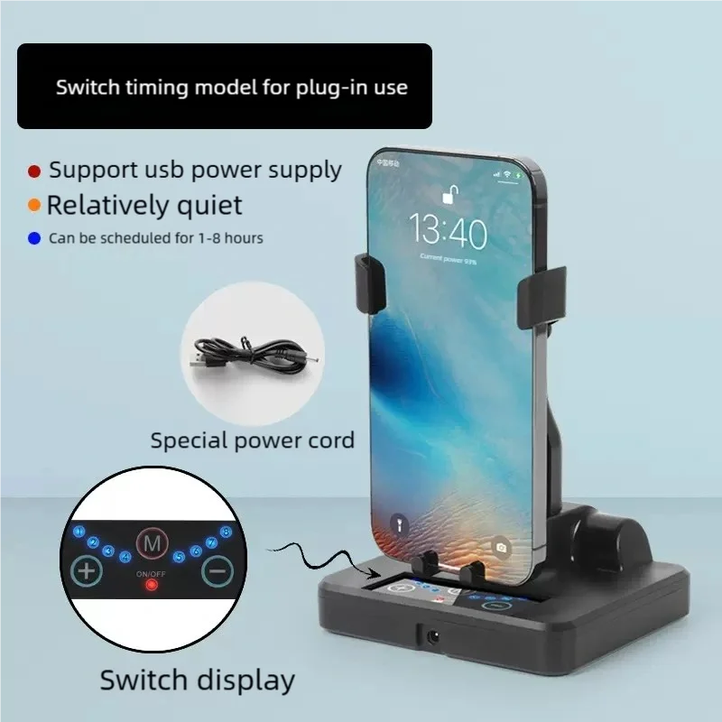 Desk Phone Swing Device Automatic Shake Wiggler Step Mobile Phone Pedometer Brush Stepper Holder Support Smartphone Bracket