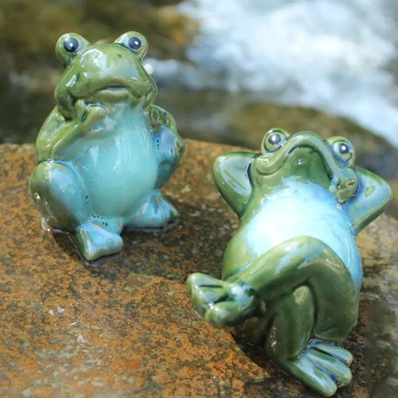

Fish Tank Landscape Ceramic Funny Frog Decoration Microlandscape Decoration Aquarium Decoration Ornaments