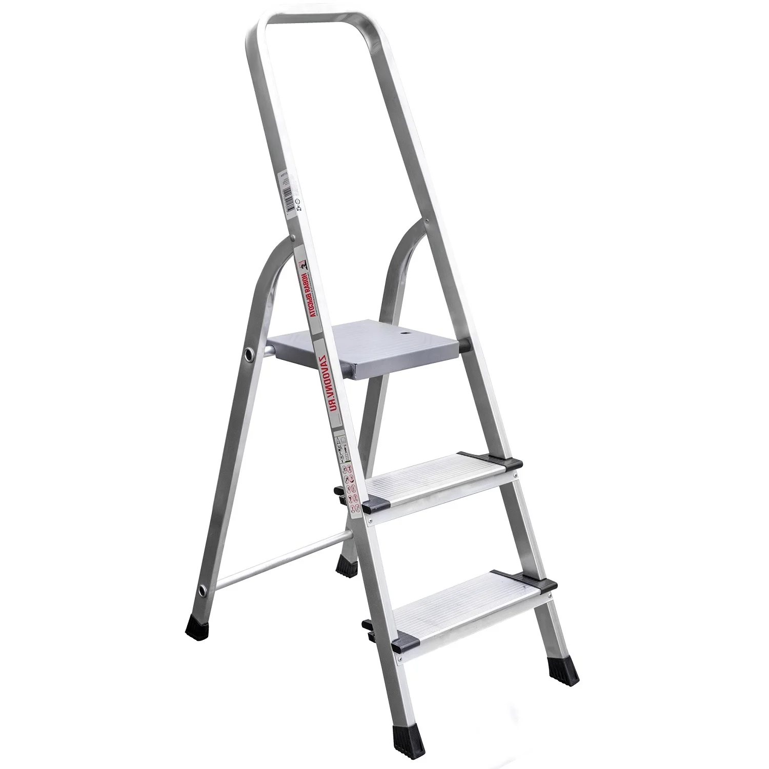 

Production and wholesale 3 step ordinary household ladder aluminum alloy ladder herringbone folding aluminum ladder handrail lad