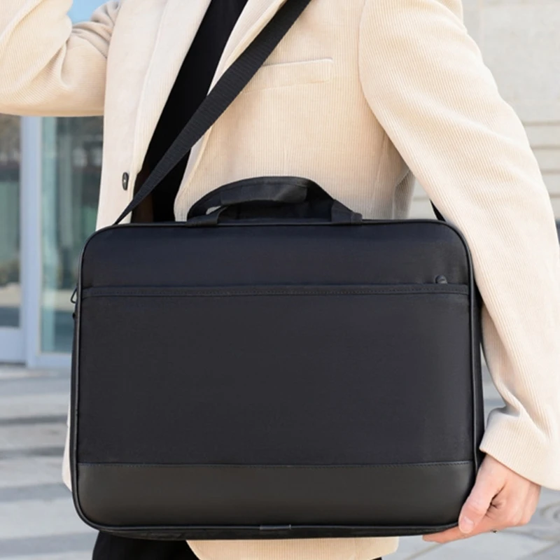

15.6 Inch Laptop Bag Wear-Resistant Laptop Bag Lightweight Computer Bag Satchel Large Capacity Shoulder Bag E74B