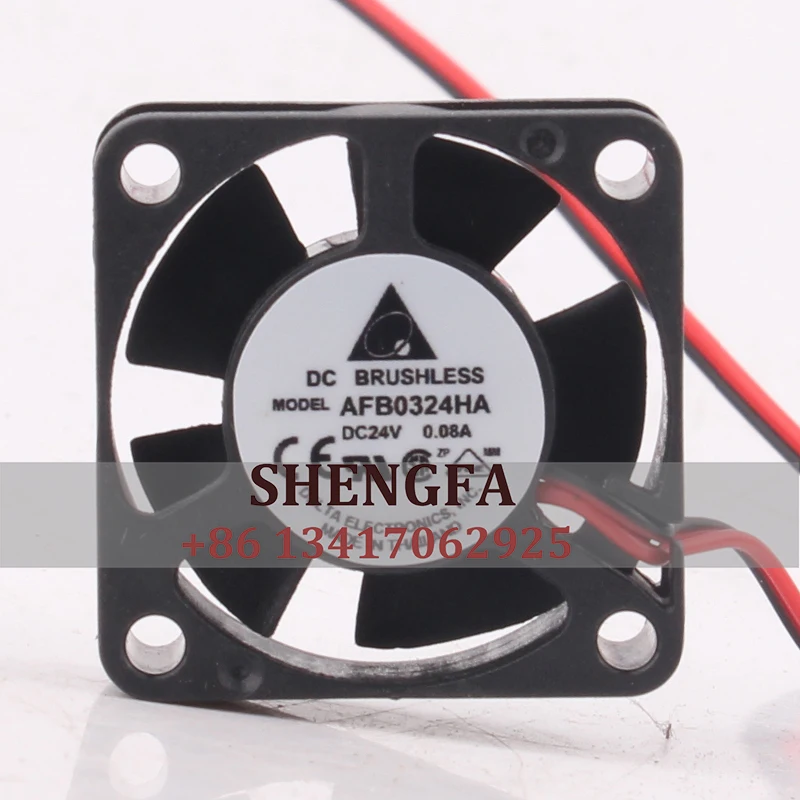 DELTA AFB0324HA Case Fan 30x30x10mm 24V 0.08A 3CM 3010 2-wire High Airflow Inverter Cooling Fan new original for delta ffb0924ehe 9238 90mm 92mm dc 24v 0 75a 2 wire pin server inverter cooling fans case axial