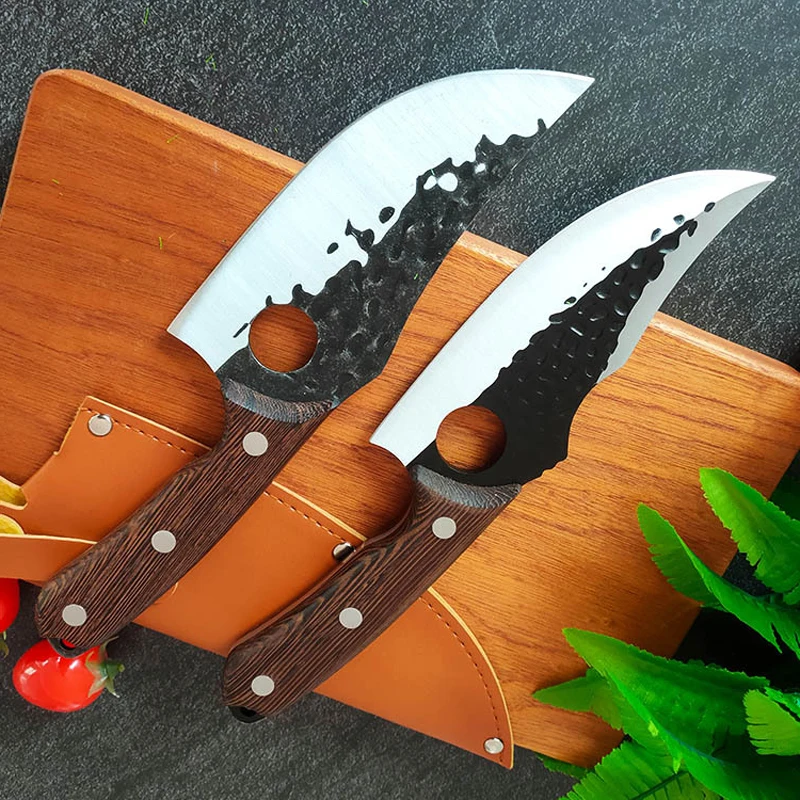 

Handmade Forged Stainless Steel Kitchen Chef Boning Knifes Fishing Knife Meat Cleaver Butcher Knife Meat Cleaver Hunting Knives