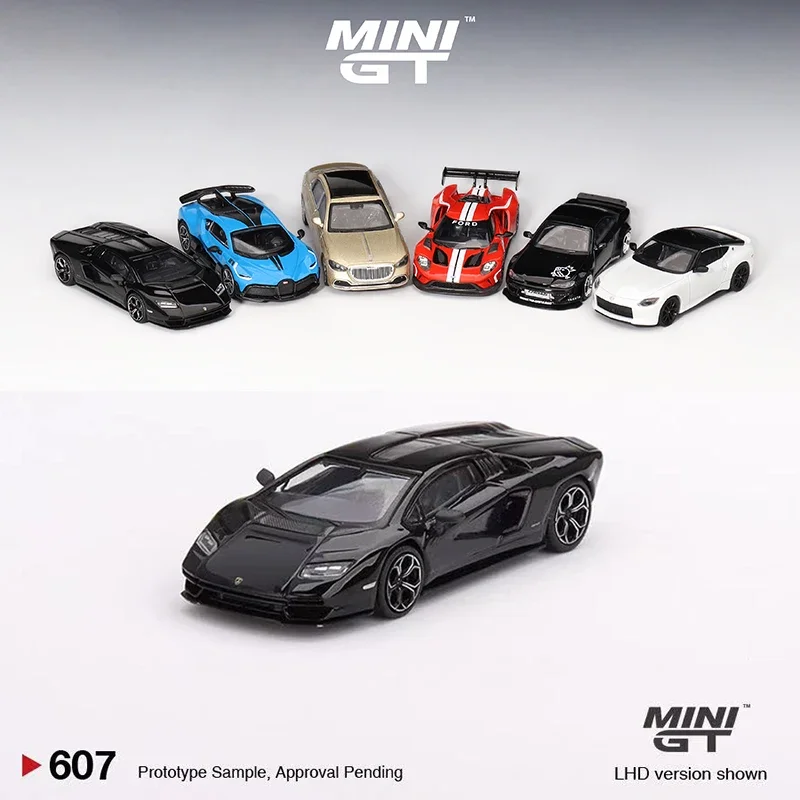 Мини GT 1:64 модель автомобиля Lambor Countach LPI 800-4 черный Maia литой спортивный автомобиль черный #607 LHD
