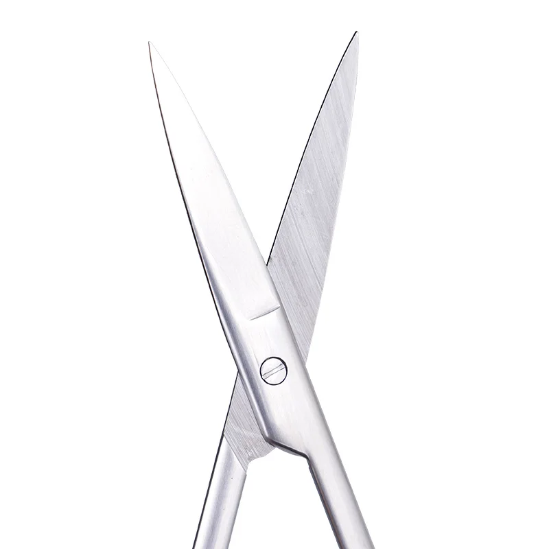 Schere zum Entfernen von Nahtmaterial aus Edelstahl für Tierarzt, chirurgische Schere, gerade, gebogene Spitze, saubere und sterile Haarschniturschere – Detail 8