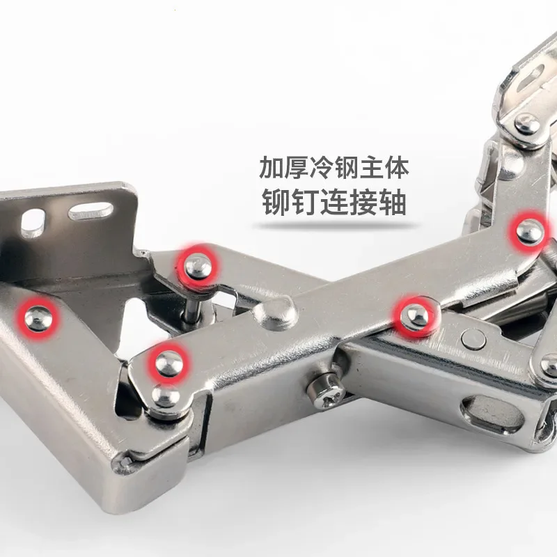 2pcs No-hole Hinged Thick Door Plate with Large Angle Cabinet Wardrobe 175/180 Degree Hinged Hinge Hinge Without Slotting