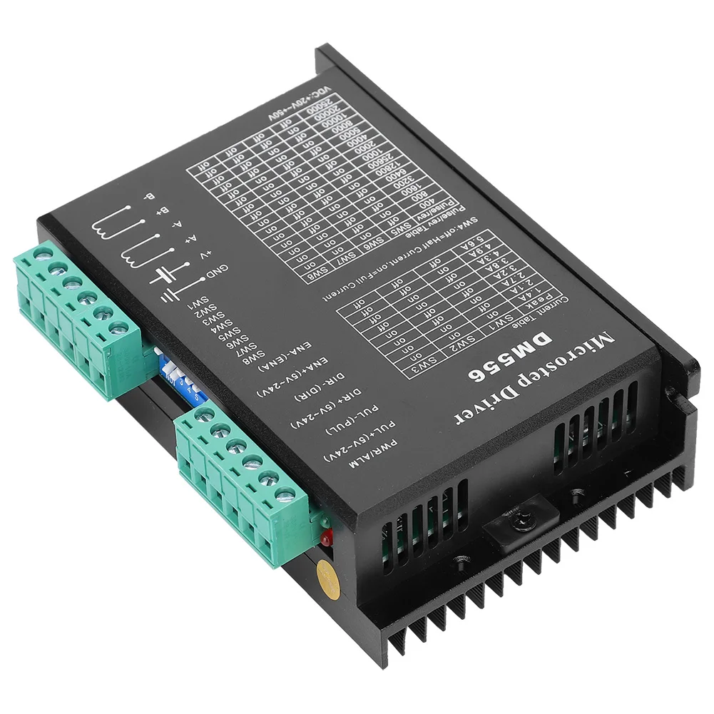 DM556 스테퍼 모터 드라이버 20-50VDC 저소음 간섭 방지 200kHz 펄스 입력 주파수
