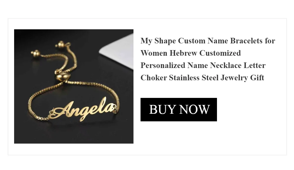 Personalised Engraved Name Bracelet Stainless Steel Bar Jewellery_voghion.com