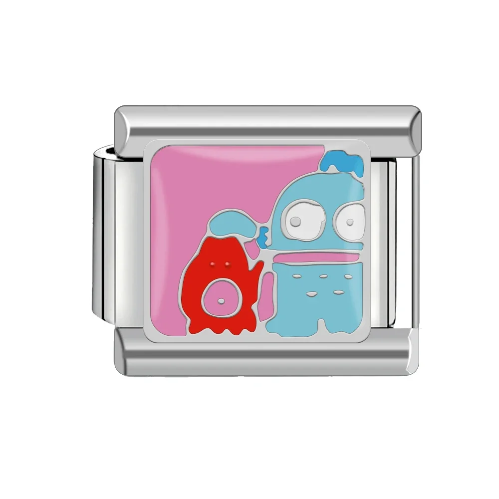 Pink Panther Italian Charm Bracelet - 9mm Stainless Steel Cartoon Meme Jewelry