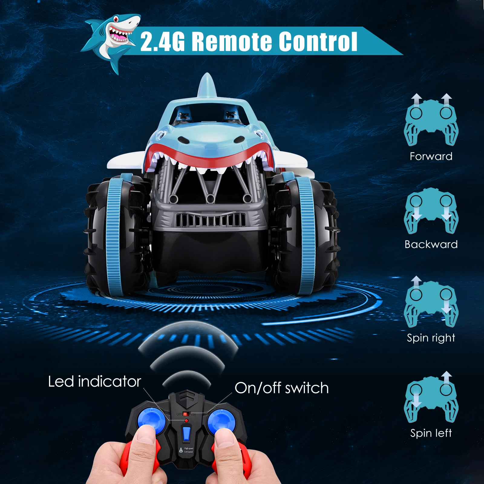 Voiture télécommandée pour enfants RC voiture jouet dinosaure jouet roues  chaudes monstre livraison gratuite