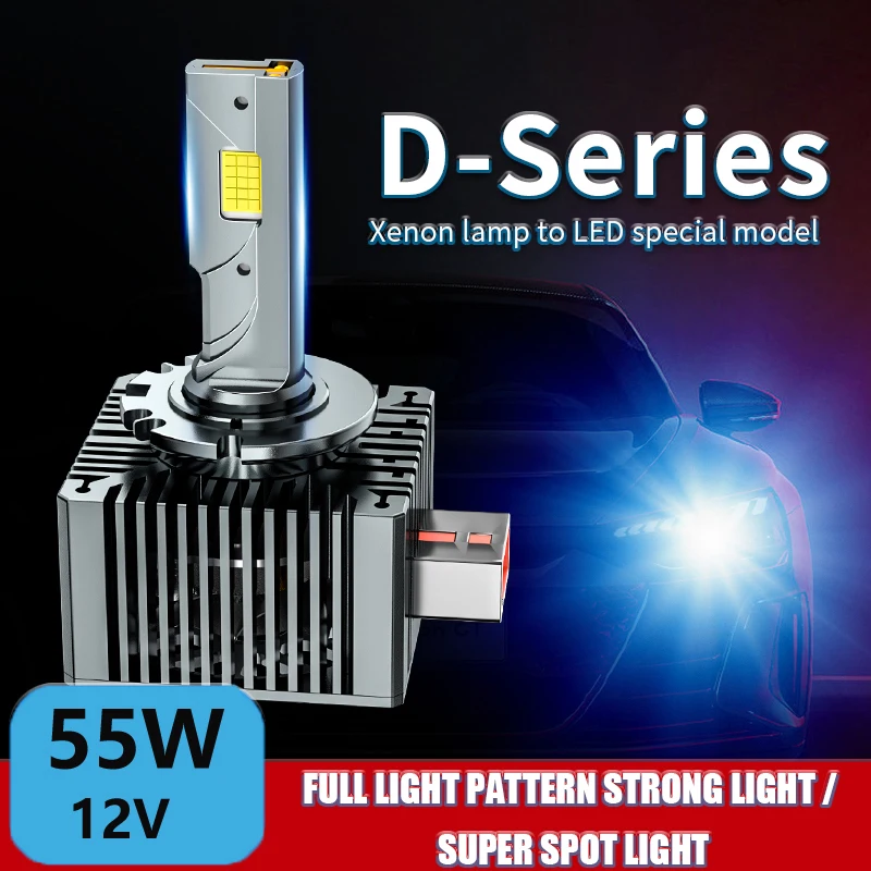 2PCSHIDtoLEDSuperBright58000LM55WBulbD1SD1RD3SD3RD2SD2R