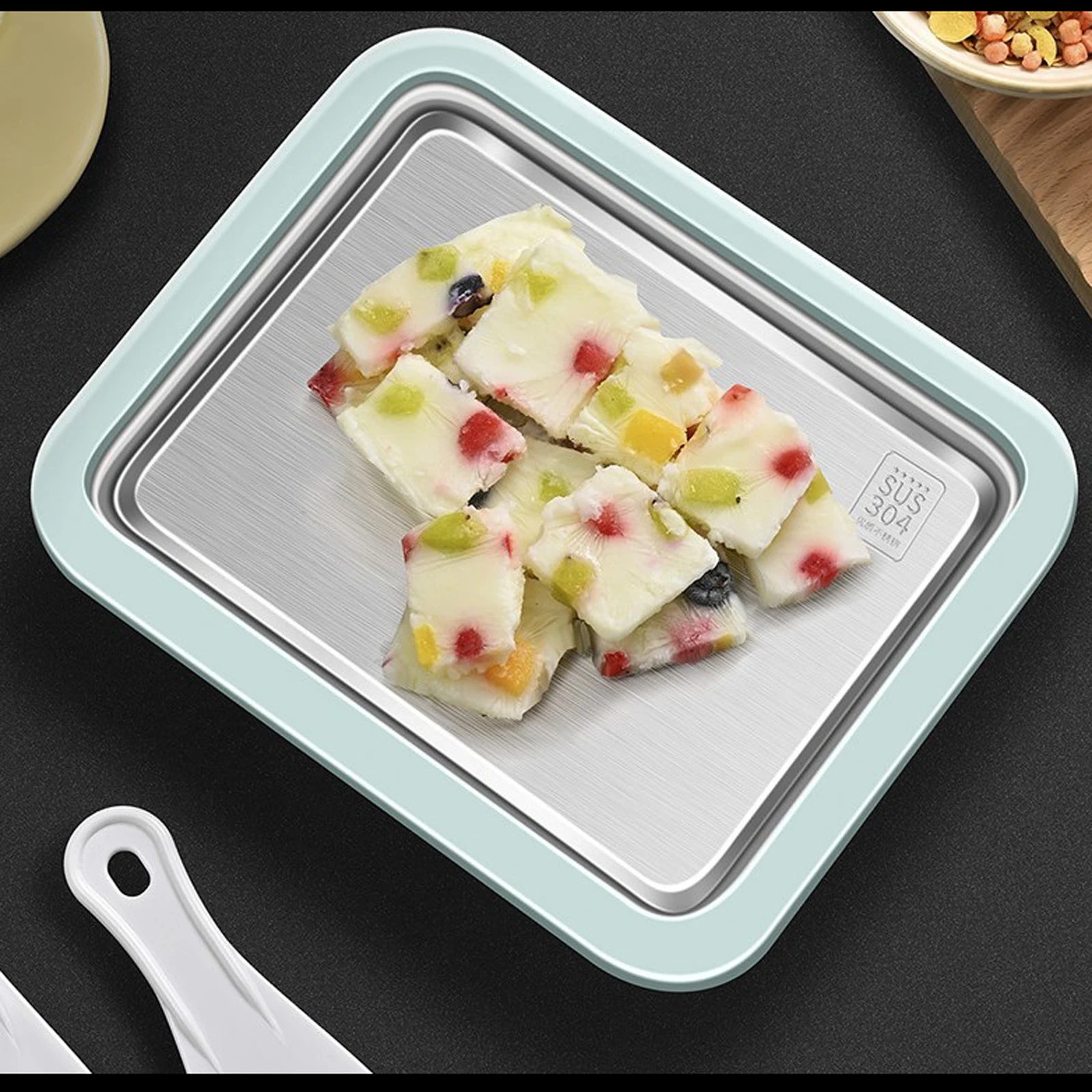 Fried Yogurt Machine Small Household Children's Mini Ice Cream Homemade Fruit Fried Ice Plate Plug-free Cream fried yogurt machine