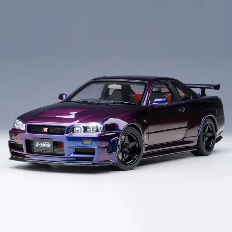 

Autoart AA ABS Plastics 1:18 Scale Nissan R34 GT-R Z-TUNE Cars Model Adult Toys Classics Ornaments Souvenir Gifts Static Display