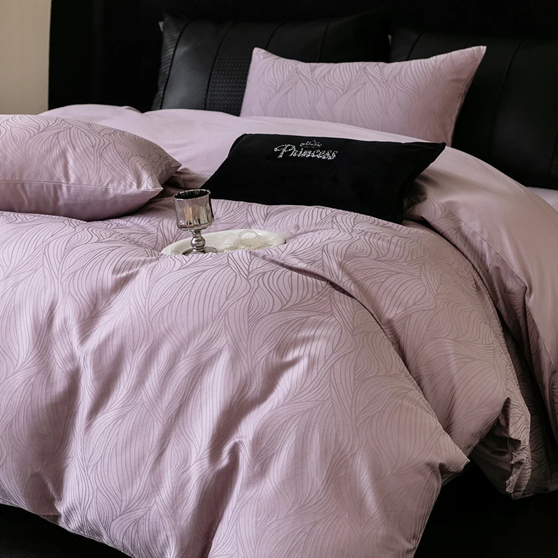 2025 New Solid Color Bedding Sets - High-End Long-Staple Cotton, 100% Pure, High Thread Count, 1.5m Bed 4