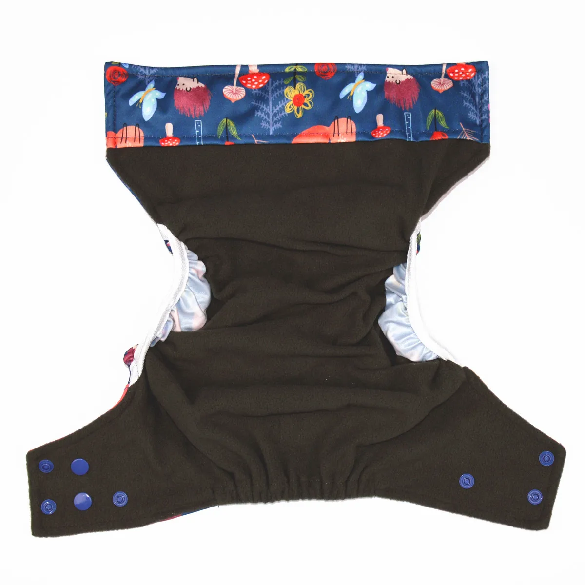 Cloth Diapers 1 Charcoal Bamboo Baby Cloth Diaper Nappy Washable Reusable Double Gusset 3-15kg 8-36lbs NO INSERT