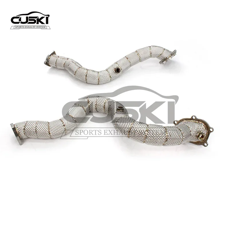 Exhaust Downpipe For RS6 4.0T 2013- High Performance Racing Car Exhaust systems Stainless Steel304 Catless downpipe