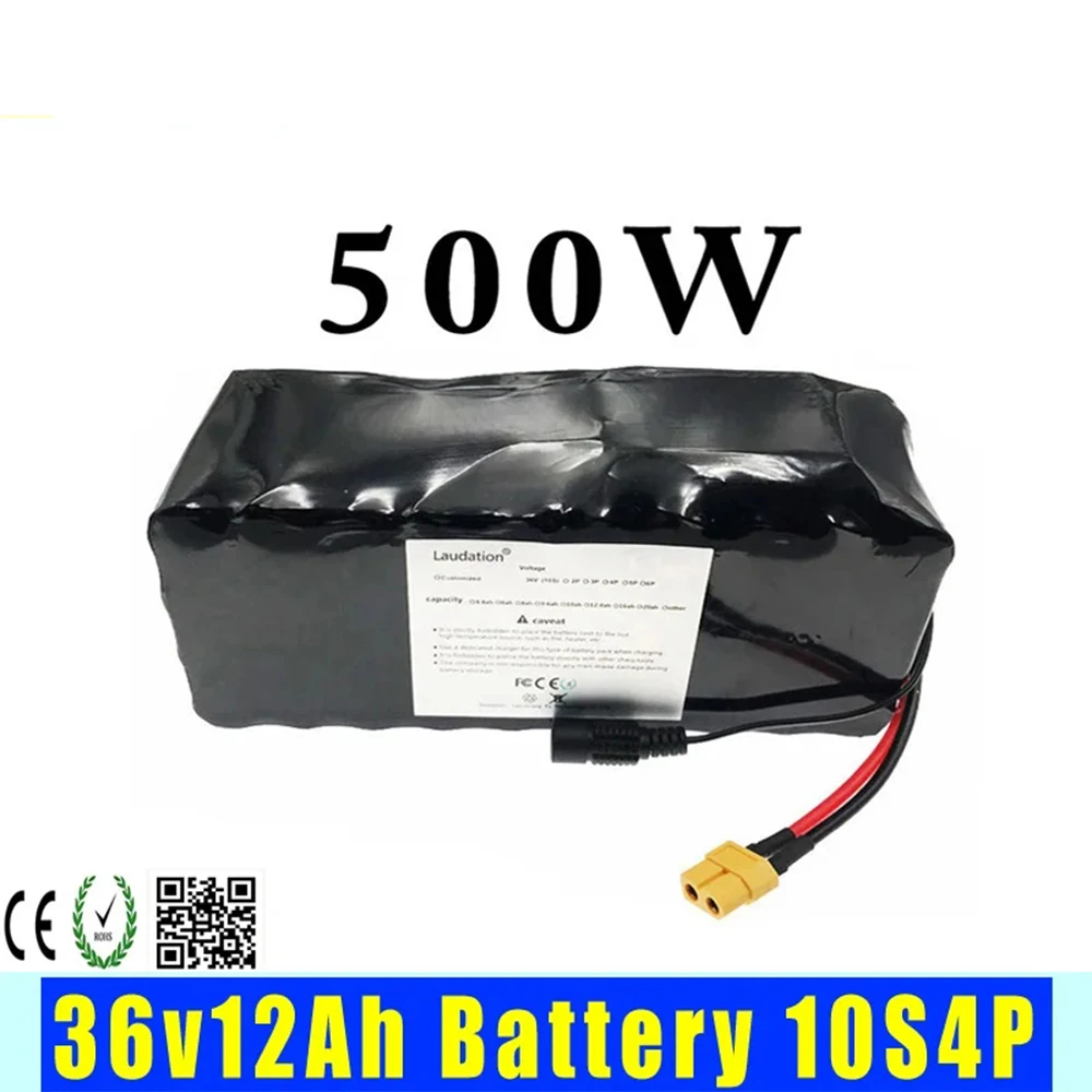 

36V Lithium Ion Battery BMS 12ah Electric Bicycle Battery for Powerful 500W Motorcycle 18650 Rechargeable Battery Dropshipping