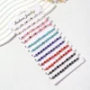12 pièces nouveau mauvais œil carré Bracelet en cristal bracelets de prière faits à la main bracelets de cheville réglables poignet bijoux cadeau pour ami
