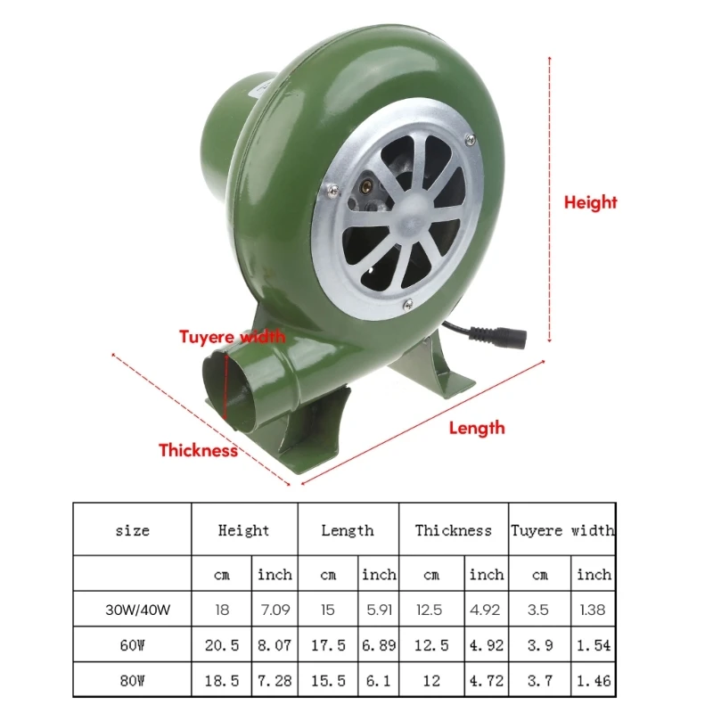 Electric Blower Fan 100v 220v AC100-240V Suitable For Barbecue Mini Blacksmith Forges With Speed Adapter bbq fan barbecue blower air blower hand blower