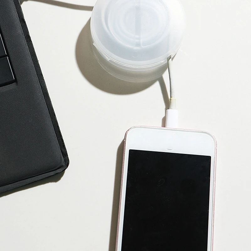 휴대용 충전기 코드 라운드 보관 케이블 와인더, 개폐식 케이블 관리, 유연한 USB 와이어 코드 릴