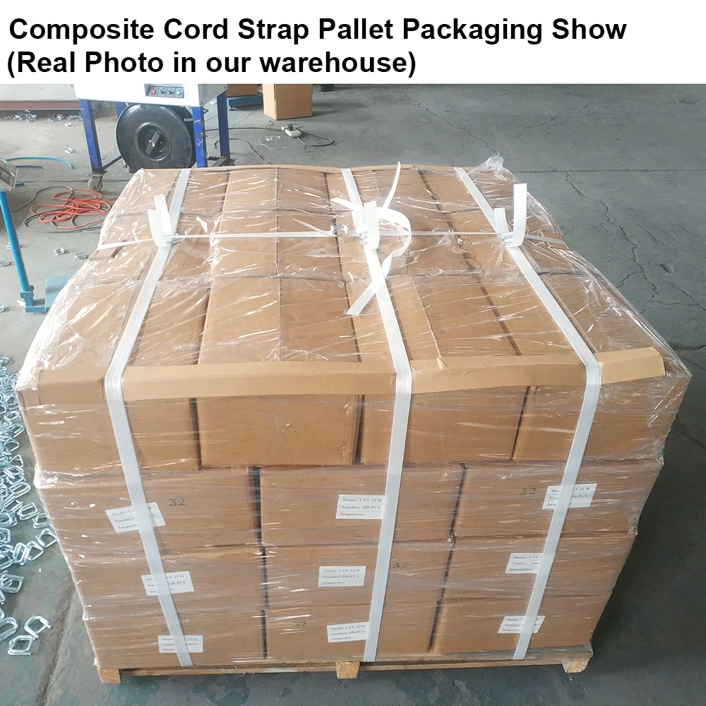 Composite Cord Strap Packing Pallet Heavy Cargo Packaging Strapping Belts Galvanized Steel Buckles Goods Manual Pack Hand Tools