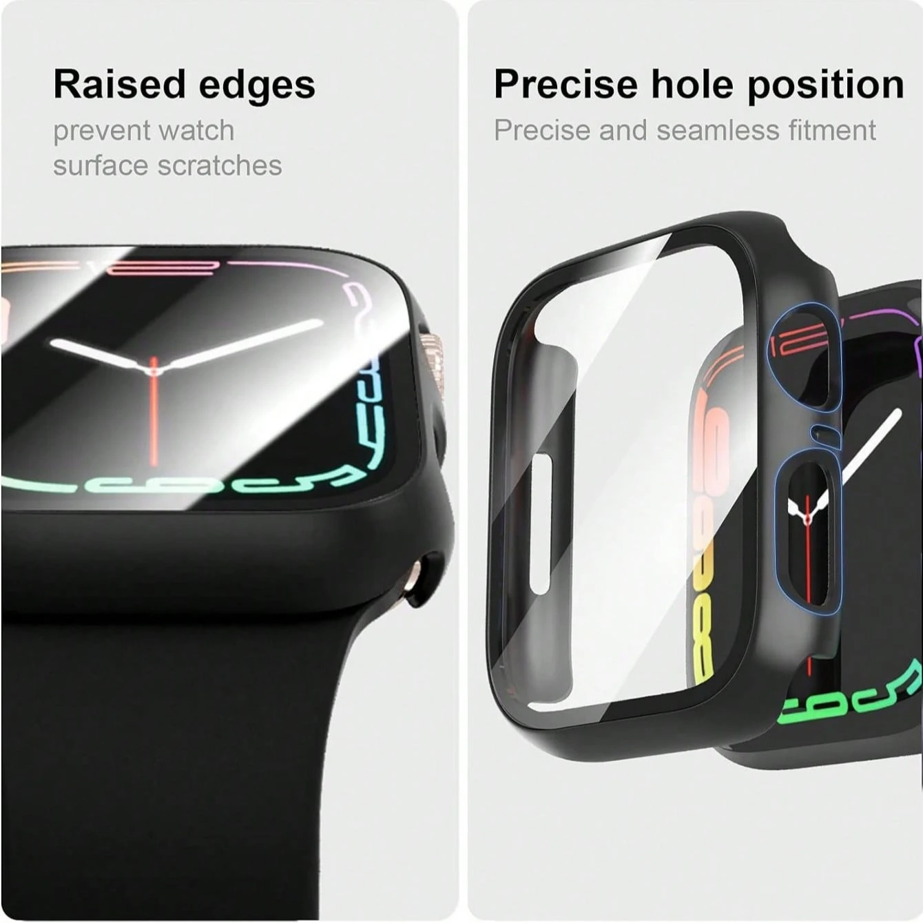 2-Pack Durable Shockproof Case with Tempered Glass Screen Protector