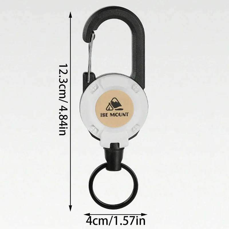 Retractable Buckle Keychain Multi-Functional for Outdoor Camping Hiking Anti-theft Retractable Wire Rope