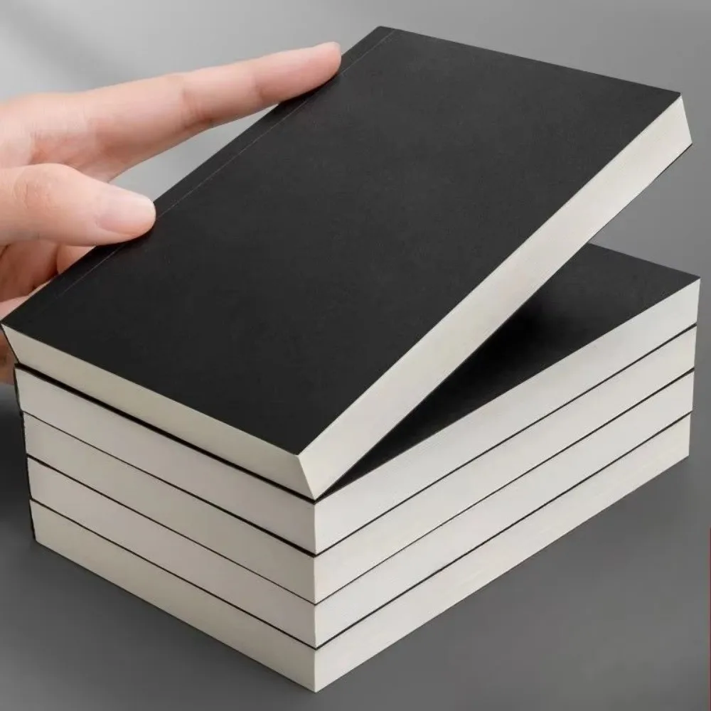New Pocket A6 Notebook 256 Pages 128 Sheets Line Blank Grid Small Notepad Kraft Paper Cover Thickened Note Book