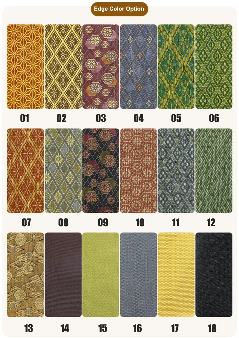 Japanese Style Natural Straw Cori Mattress Unfoldable Tatami Floor Mat Thickness 3cm Environmental Protection