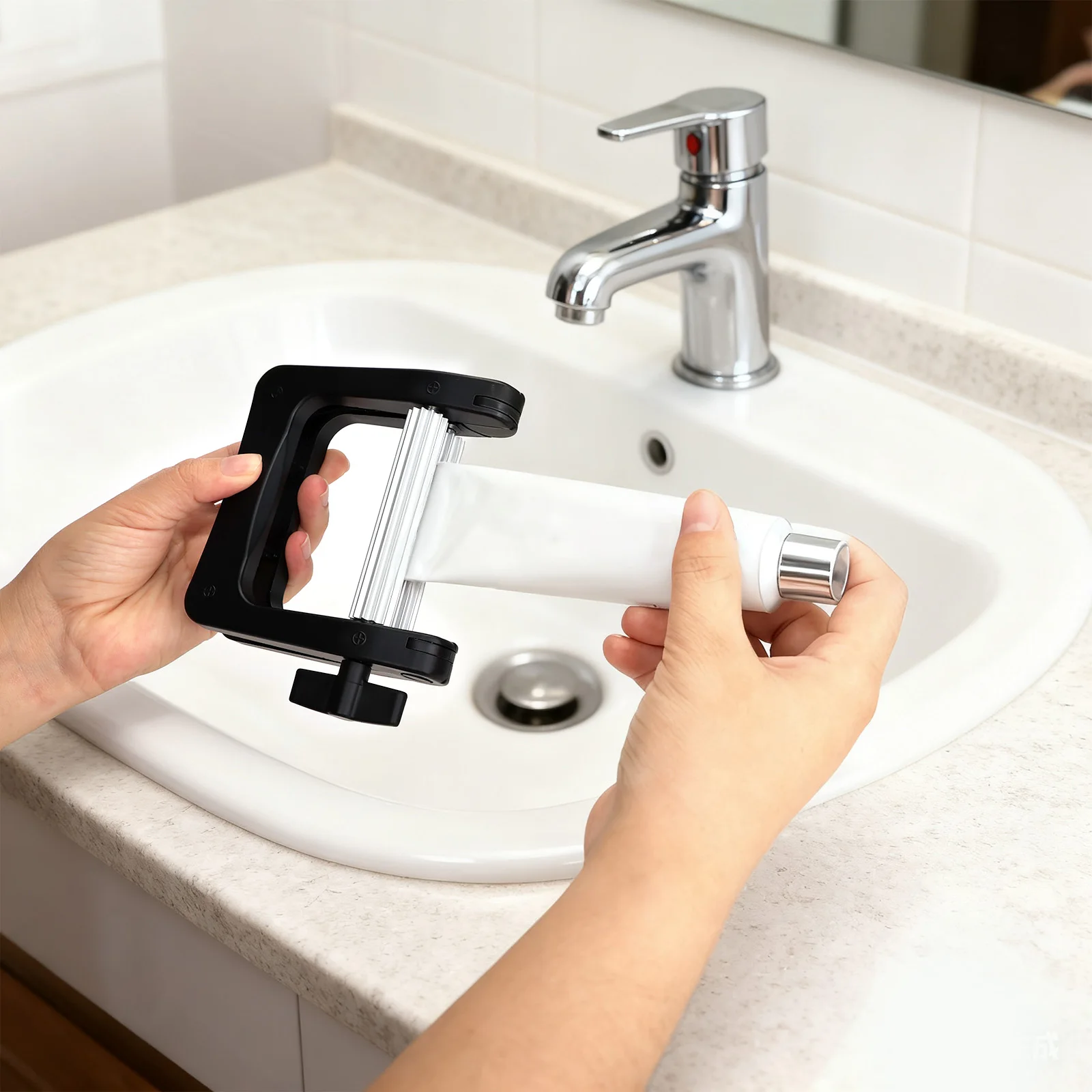 2가지 색상의 금속 치약 튜브 압착기, 다기능 압착 롤러 헤어 컬러, 페인트, 접착제 튜브용, 효율적인 디스펜서