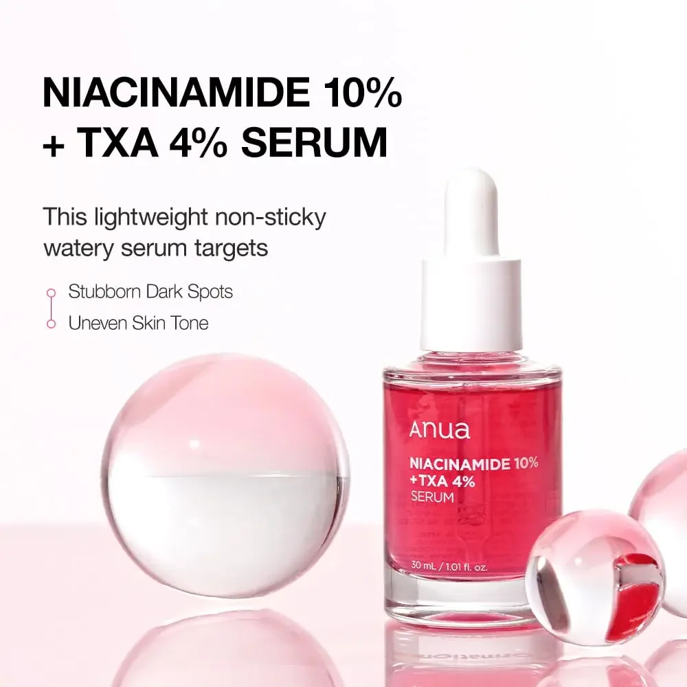Anua 10% Niacinamide+ 4% Tranexamic Acid Serum for face, Ceramide, Hyaluronic Acid, Vitamin B12 natural color serum niacinium