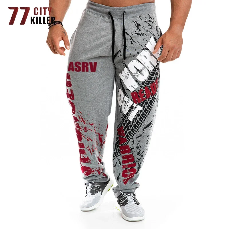 77City Killer Training Pants Men Cotton Soft Bodybuilding Joggers Male Running Sweatpants Harem Trousers Loose Sport Pants M-3XL sports pants,casual sports pants,casual pants