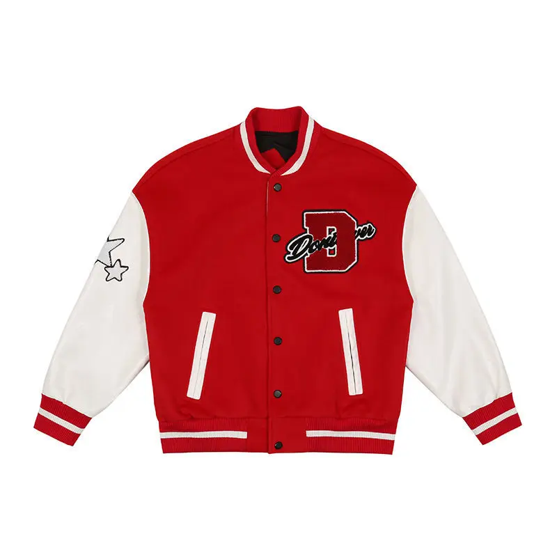 2022 fall and winter American retro high street letters embroidered jacket men Y2K hip-hop Baseball wear couple casual jacket
