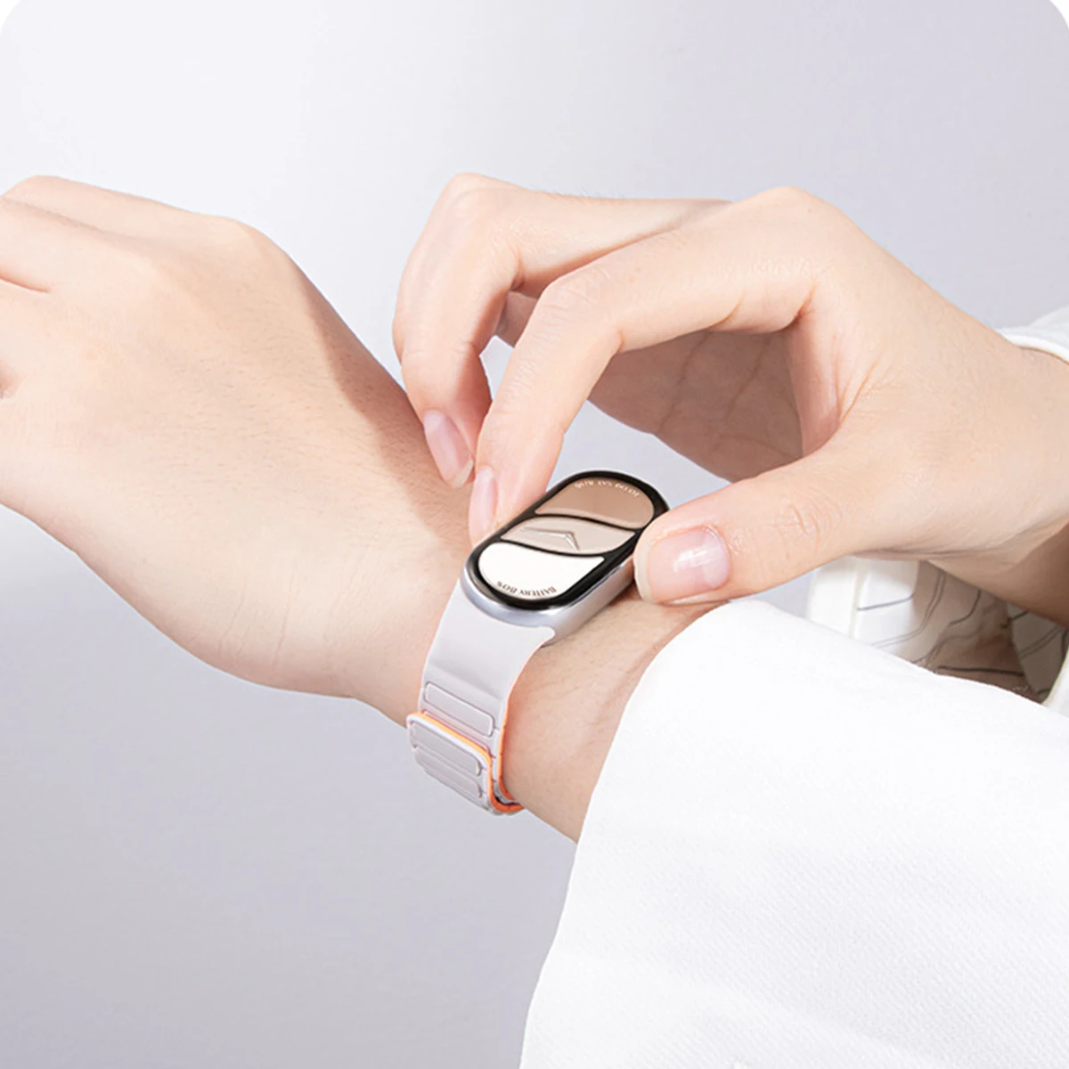 Neues Silikon-Sportarmband für Xiaomi Watch 10/9/8 Zweifarbiges Magnetarmband für Miband 10 NFC Smartwatch Ersatz-Armband – Detail 5