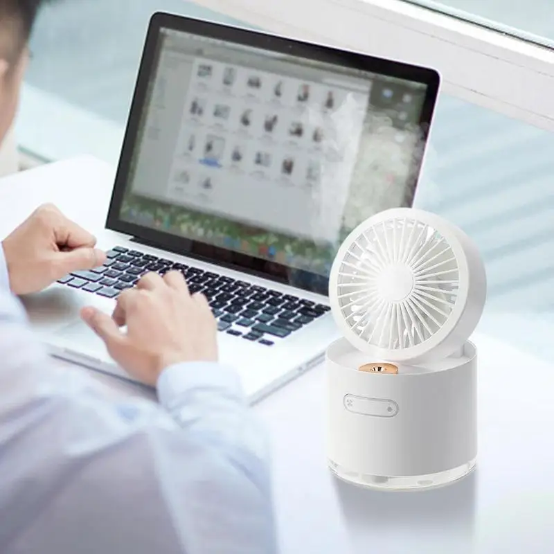 Mini Ventilador Portátil com Usb Difusor Nano Spary Umidificador de ar Portátil Dobrável Recarregável Silencioso para Trabalho Bateria 2000mah - Image 6