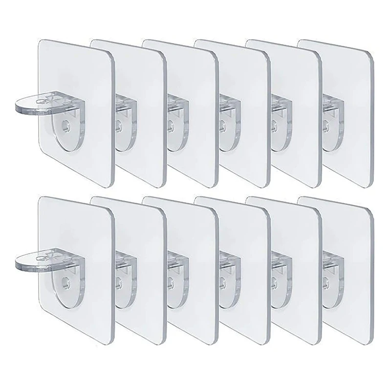 Detachable Self-Adhesive Shelves Support Hangstick (6 Pcs)