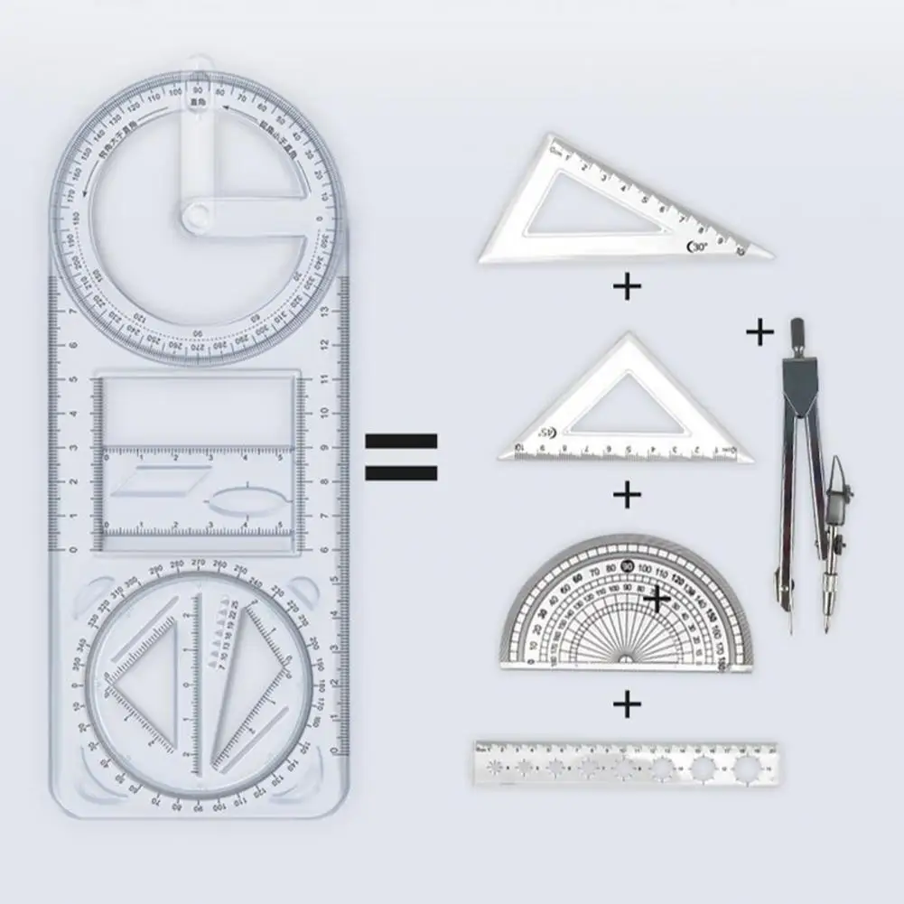 

Movable Short Ruler Multi-functional Measuring Scale Versatile Geometric Ruler Scale Easy Sliding Stable Measuring for School