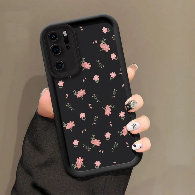 Stunning Pink Floral Shockproof Silicone Phone Case with Camera Lens Protection