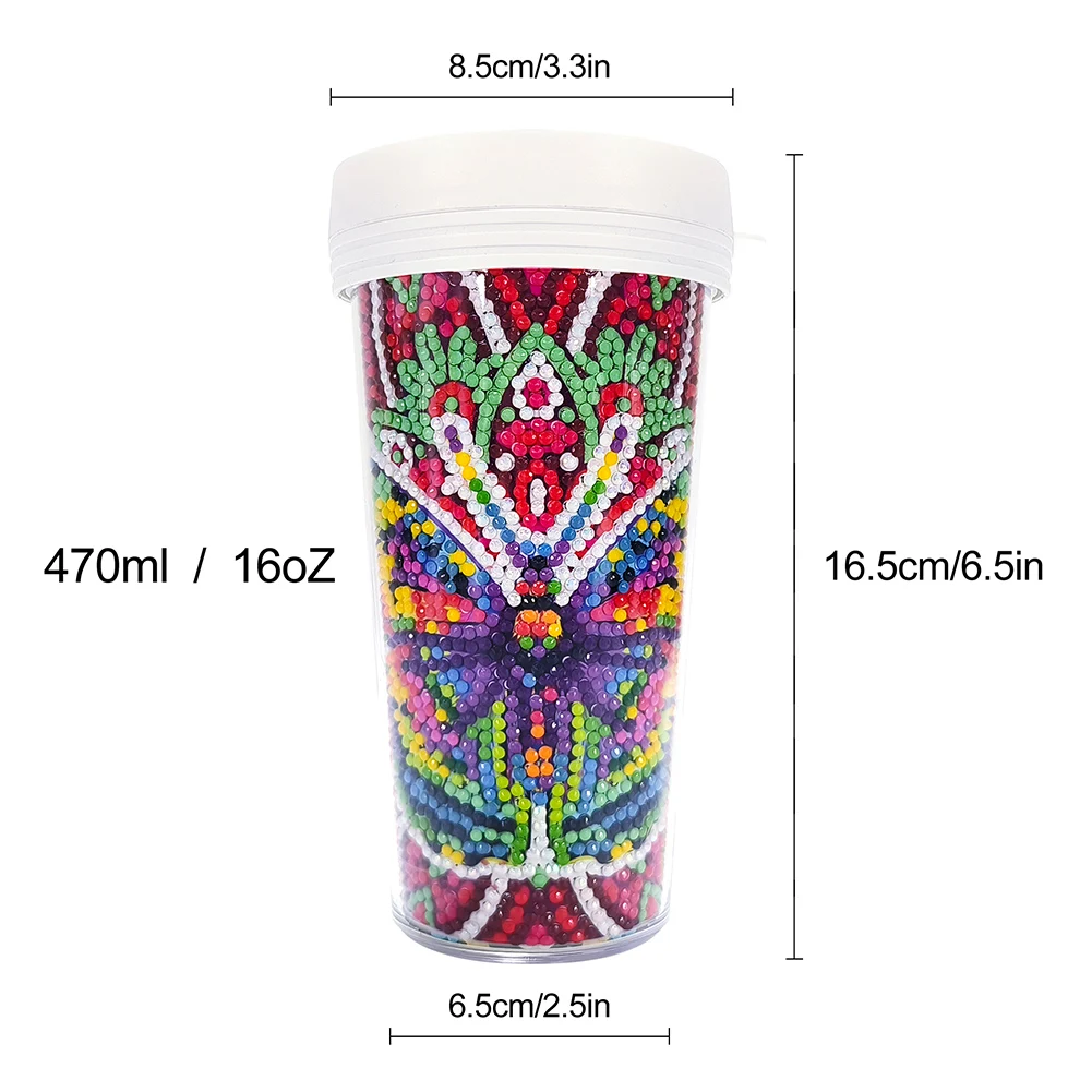DIY Diamond Drink Cup Pad Handmade Art Creative Chic Embroidery