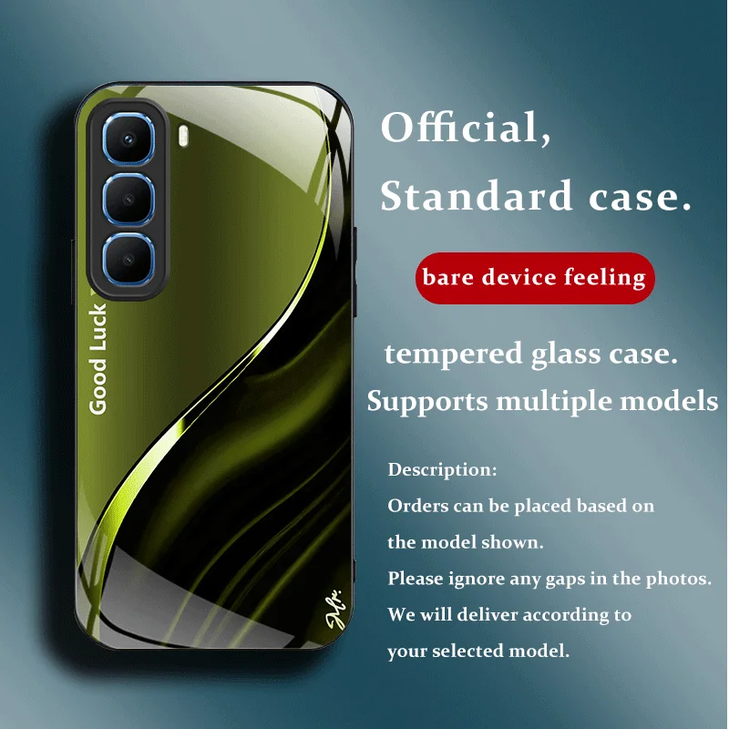 Enhanced Gradient Tempered Glass Protective Phone Case