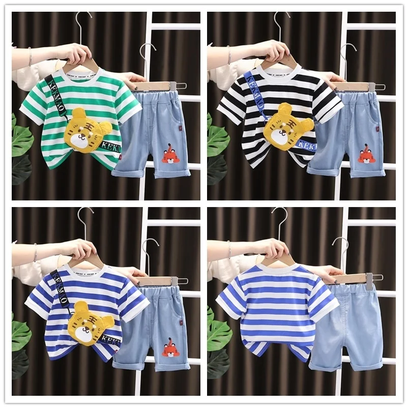 New Summer Baby Clothes Suit Children Fashion Boys Girls Cartoon T-Shirt Shorts 2Pcs/set Toddler Casual Clothing Kids Tracksuits