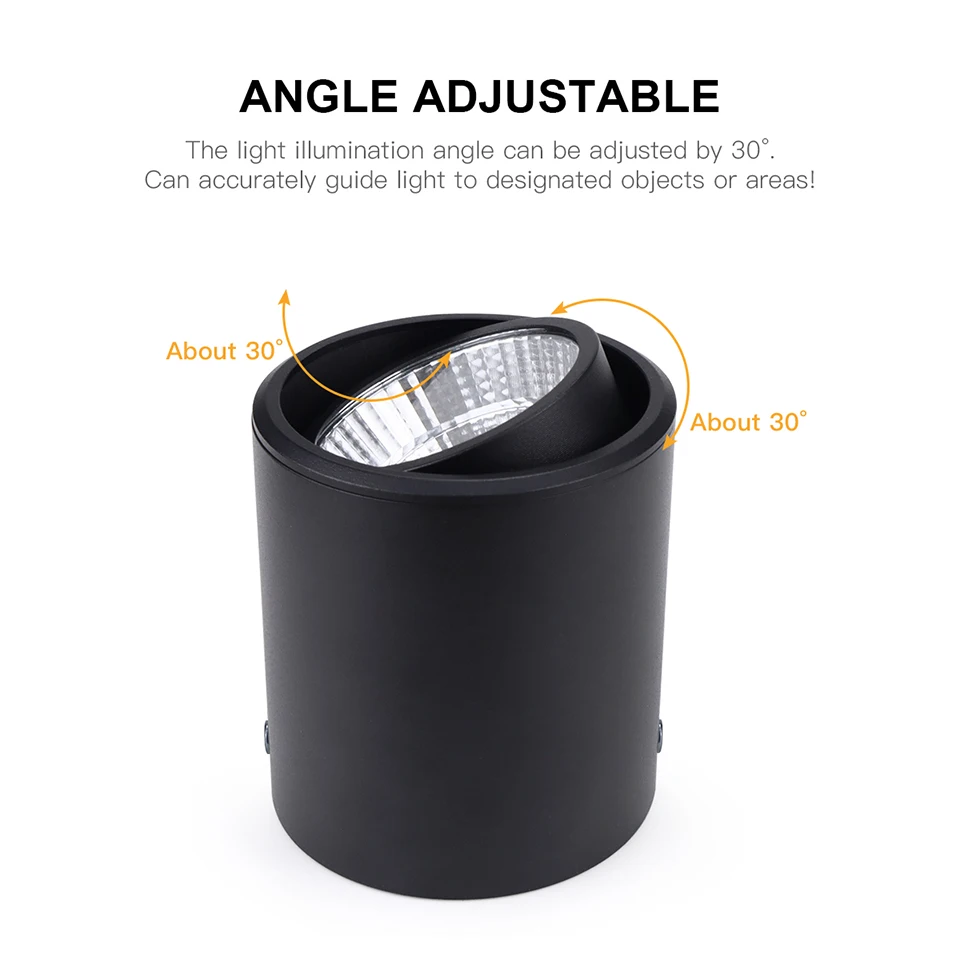 Description Picture 6 of itemSurface Mounted COB LED Spot Light 7W 12W AC85V-265V Aluminum LED Downlight Rotating Ceiling Lamp For Indoor Kitchen Lighting