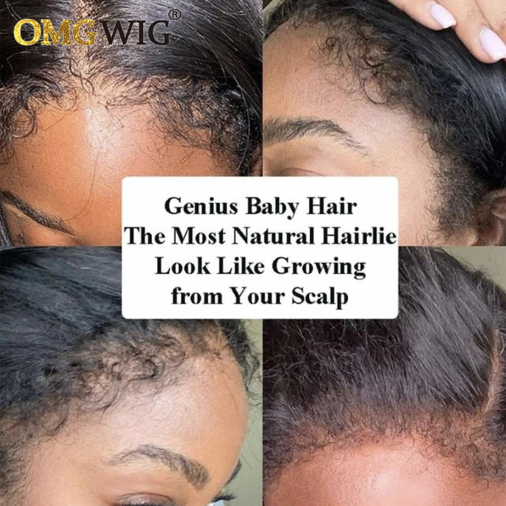 Curly Baby Hair Pre Plucked Curly Lace Front Human Hair Wigs 13x6 Lace Frontal For Black Women Kinky HairLine New Trend 180%