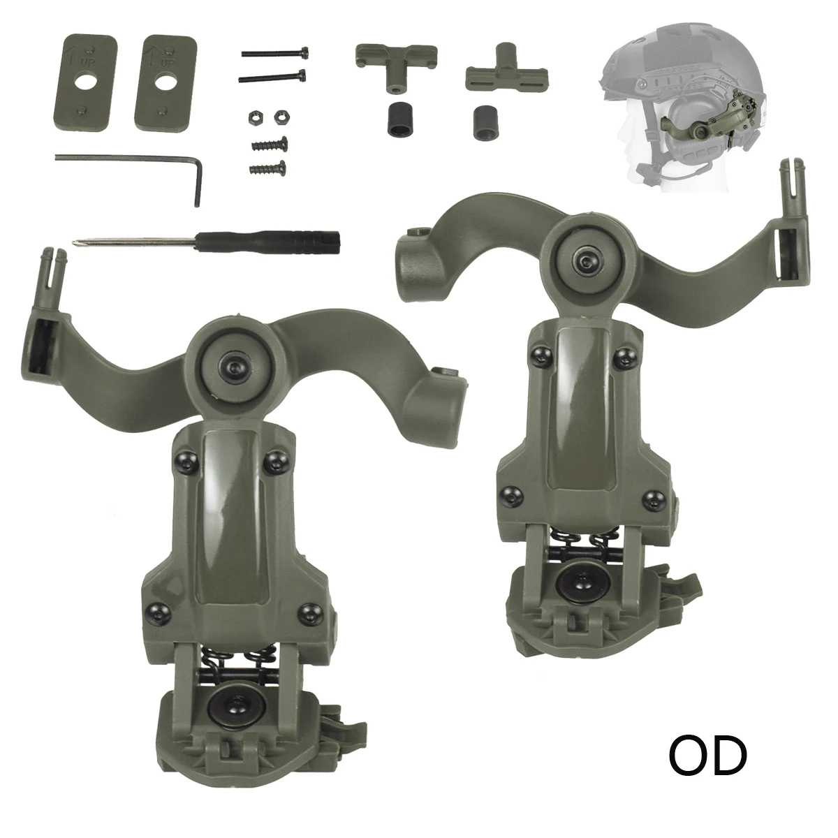 

Tactical Gen5 Headset Rail Adapter Military Bracket for Fast Mount Helmet Wendy ISPC Shooting Noise Cancelling Headphones