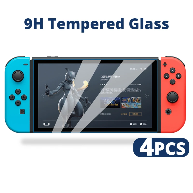 

Premium Tempered Glass Compatible Nintendo Switch Screen Protector Film For Switch Oled Anti-Scratch Protectors 9H Guard Film