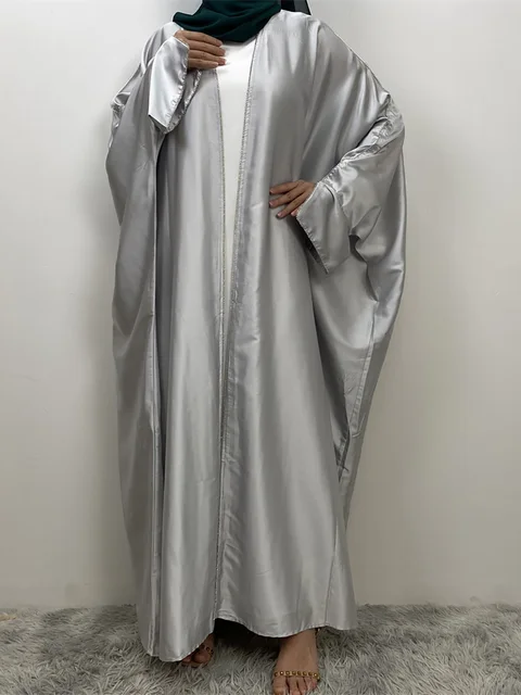 Abaya-Robe de luxe pour femmes musulmanes, kimono avec diamants, kaftan turc, caftan marocain, ramadan, kebaya ouvert, dubaï