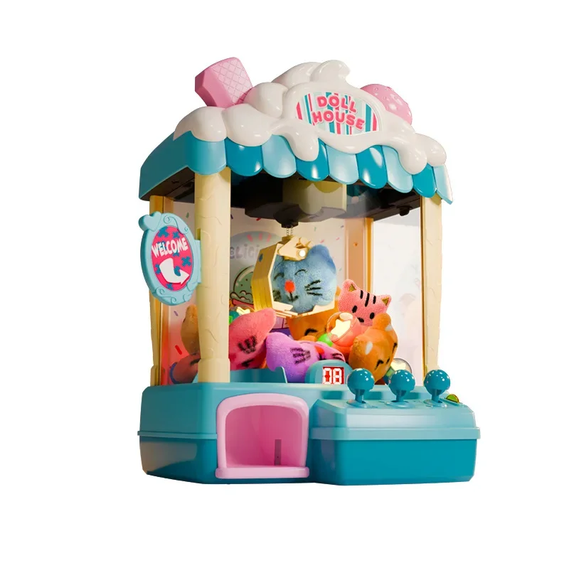 Children's Doll Grabbing Machine Ice Cream Coin-operated Sound and Light Gaming Equipment Boy's Birthday Gift Claw Arcade Crane 5