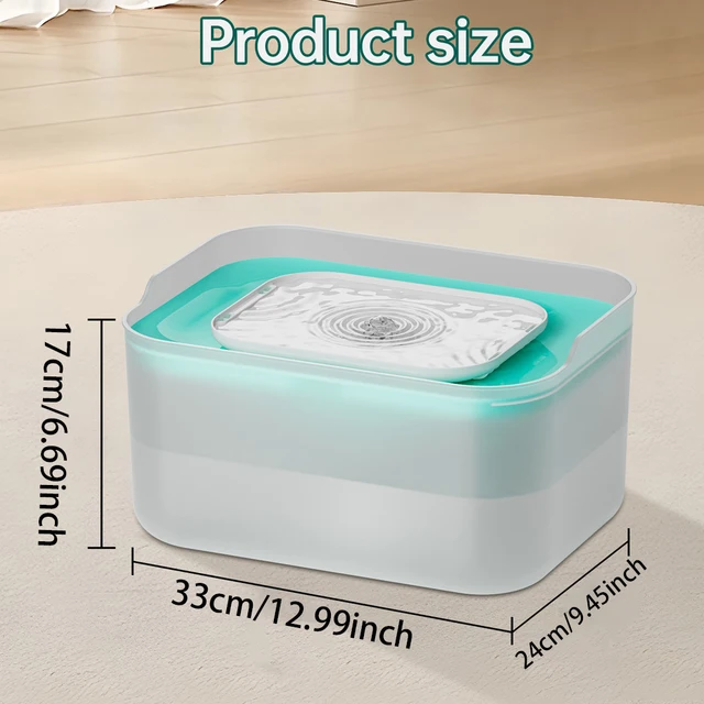 8L Large Capacity Smart Dog Water Fountain Pet Automatic Water Feeder Cat Dog Water Fountain with Window Silent (No 5V 1A Plug） 2